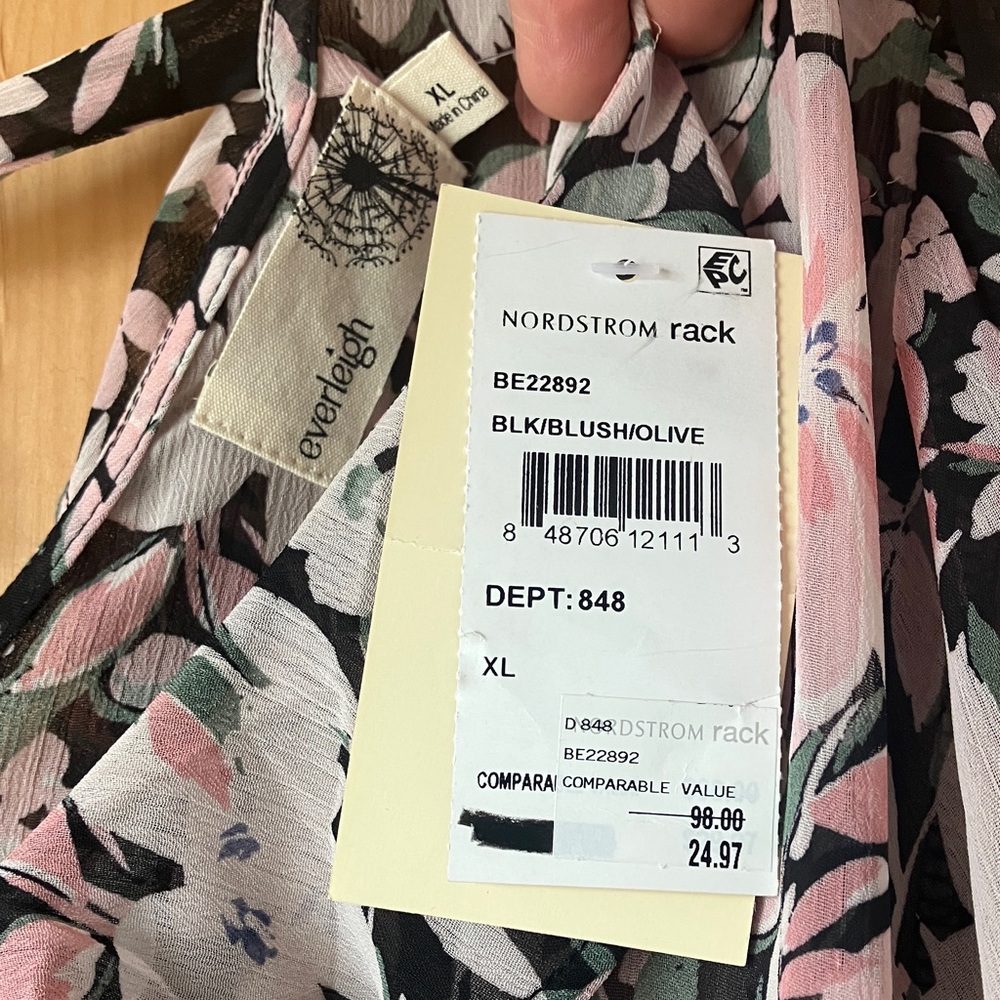 Everleigh Pink and Black Floral Blouse - Picture 2 of 8